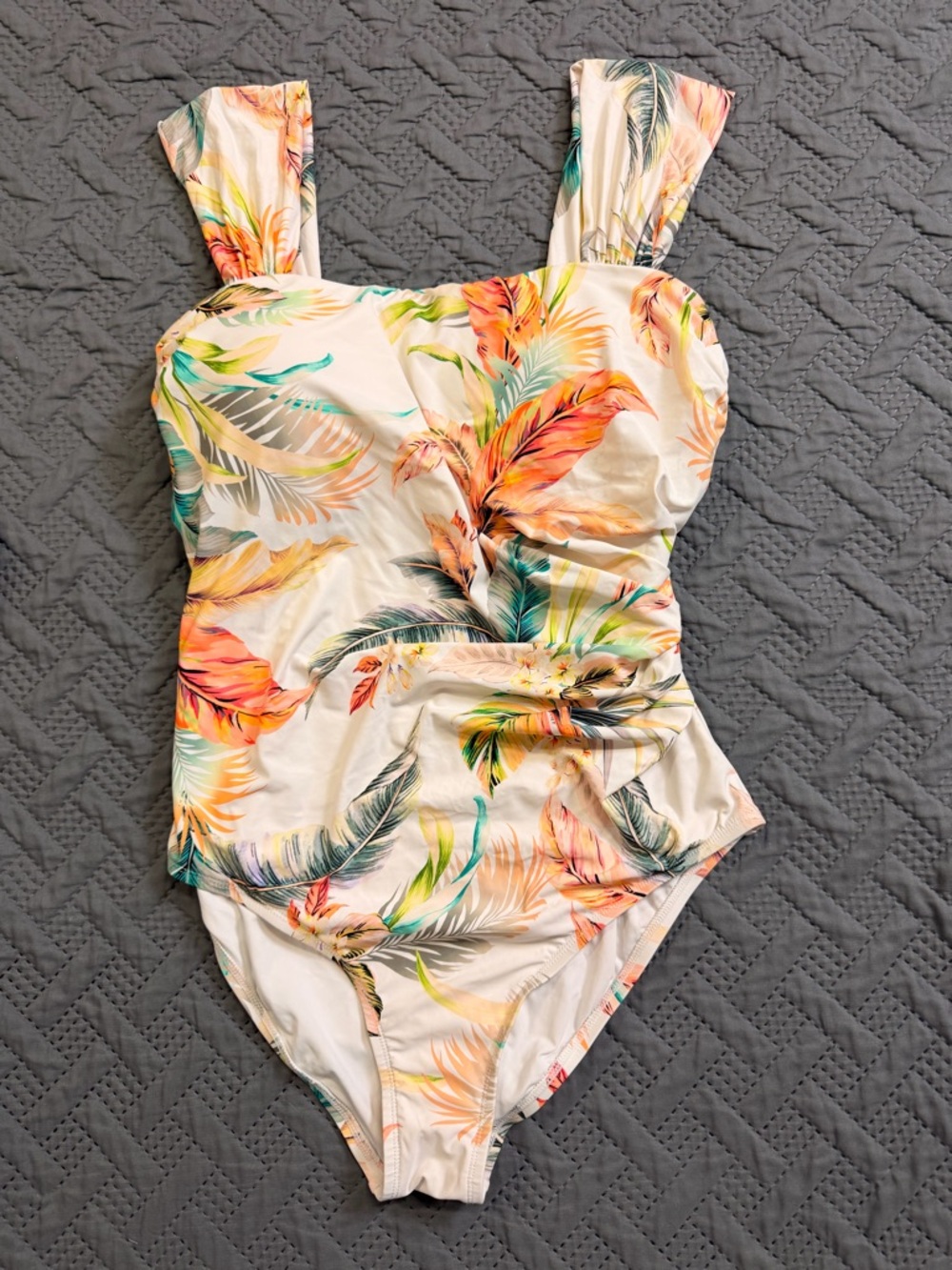 Jantzen Sz 12 Tropical Floral One-Piece Swimsuit